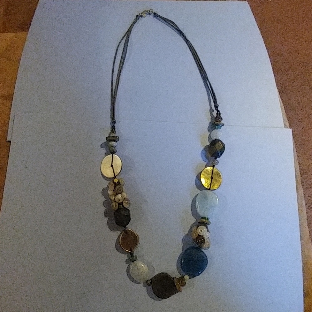 Silpada brown/blue bead necklace